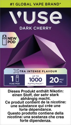 vuse epod dark cherry Vuse Pod Dark Cherry 20mg/ml – Online kaufen bei Tabakino– tabakino