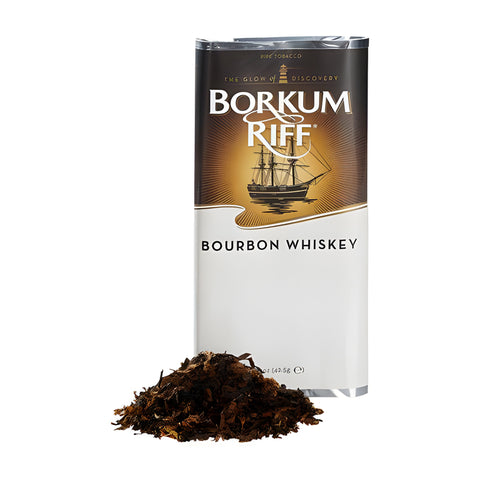 Tabac à pipe Borkum Riff Bourbon Whiskey, sachet de 50 g