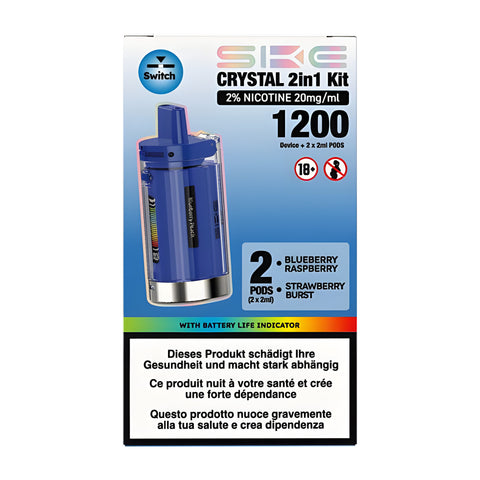 Crystal 2in1 Purple Edition Banana Blueberry / Strawberry PODS 2% Nikotin