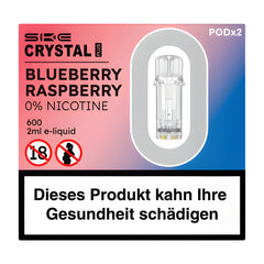 Crystal Plus Myrtille Framboise 0 % nicotine 2x2 ml E-Pod