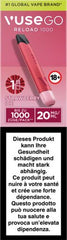Vuse GO Reload 1000 Pen Strawberry Ice 20mg