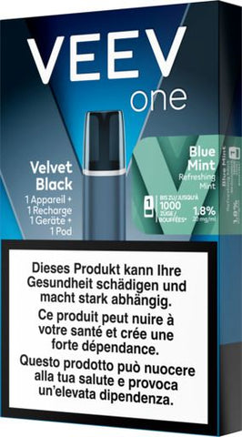 Veev One Velvet Black Bluemint Kit + Pod 1.8%
