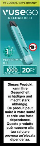 Vuse GO Reload 1000 Pen Peppermint Ice 20mg