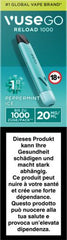 Vuse GO Reload 1000 Pen Peppermint Ice 20mg