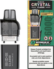 SKE Crystal CL6000 refill 2ml + 10ml Watermelon 2% Nic.