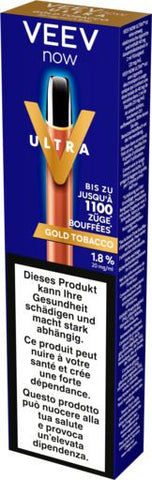 Veev Now Ultra Disposable Gold Tobacco 1.8% 2ml