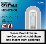 Crystal Plus Menthol 2% Nikotin 2x2ml E-Pod