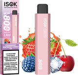 ISOK X Strawberry Raspberry Cherry Ice 800 Puffs 20mg Nikotin