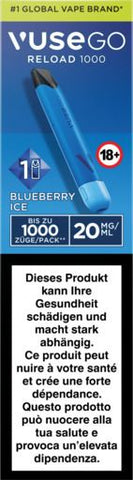 Vuse GO Reload 1000 Pen Blueberry Ice 20mg
