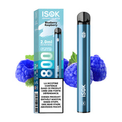 ISOK X Bleu/Framboise 800 bouffées 20 mg