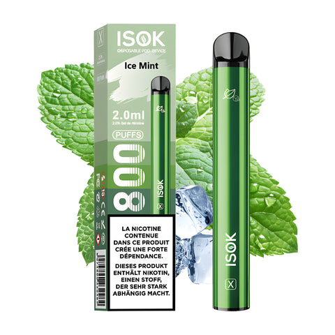 ISOK X Ice Mint 800 bouffées 20 mg