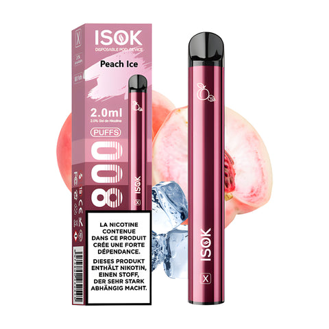 ISOK X Peach Ice 800 bouffées 20 mg