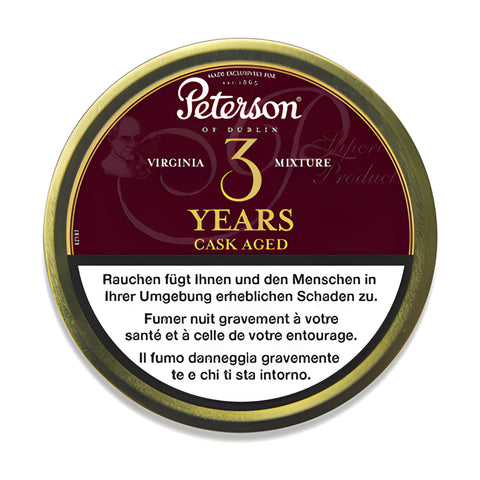 Tabac à pipe Peterson 3 Years Cask Aged Virginia Mixture Édition Limitée