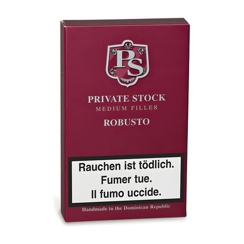 Pack de 4 cigares Private Stock Medium Filler Robusto