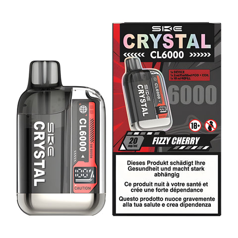 SKE Crystal CL6000 2ml + 10ml Fizzy Cherry 2% Nic.