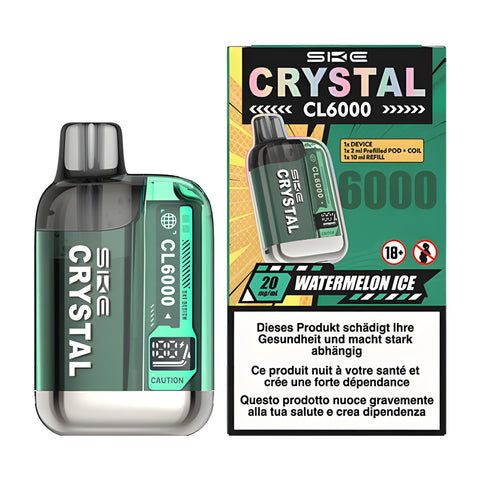 SKE Crystal CL6000 2ml + 10ml Waterm. Ice 2% Nic.