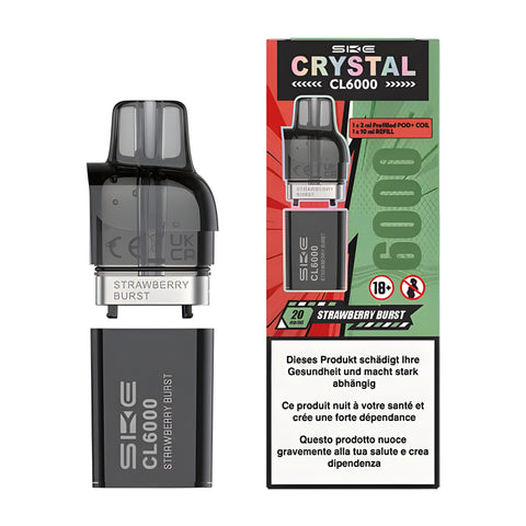 SKE Crystal CL6000 ref. 2ml + 10ml Straw. 2% Nic.