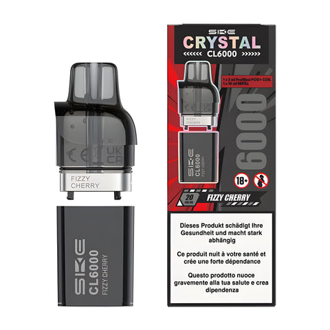 SKE Crystal CL6000 refill 2ml + 10ml Cher. 2% Nic.
