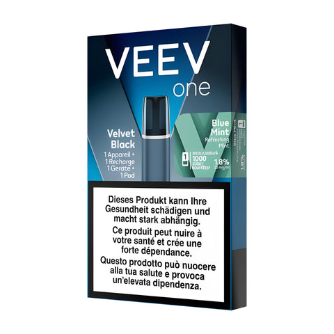 Kit Veev One Velvet Black Bluemint + Pod 1,8 %