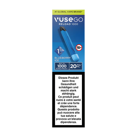 Vuse GO Reload 1000 Pen Blueberry Ice 20mg