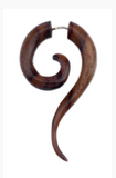 Fake Plug Holz 6mm - Spiral 2 Stk.