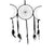 Dreamcatcher Triple Moon, schwarz, 40x87cm