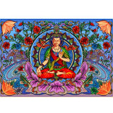 Baumwollwandtuch Buddha Lotus mit 3D Brille 150 x 220cm