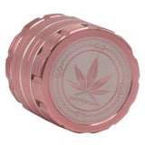 Grinder Amsterdam Hanfblatt, Rose, 40mm, 4tlg. (12er)