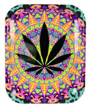 Rolling Tray Neon Leaves, 34 x 27.5 x 2.5cm