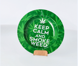 Aschenbecher Keep Calm & Smoke Weed, Aluminium